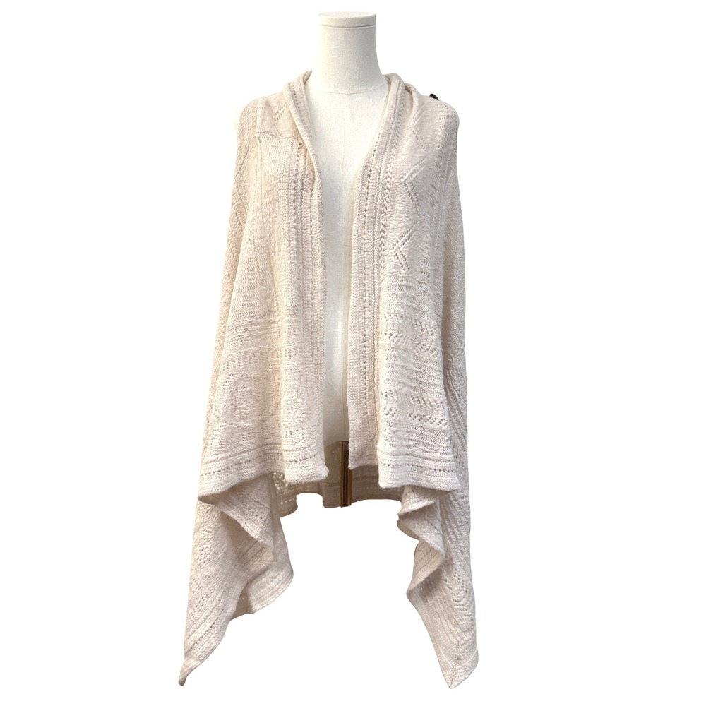 Anthropologie Angel of the North LUA Pointelle Knit Sweater Vest S Asymmetrical